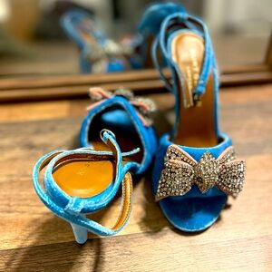 Kurt Geiger size 8 38 blue pink kensington bow sandal pumps shoes heels